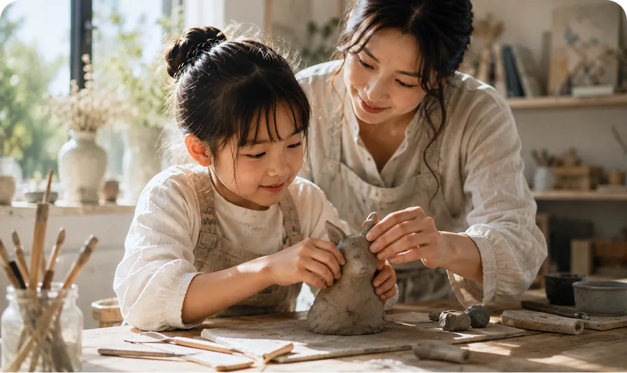 家庭教師とものづくりを楽しみ、創ることに夢中になる子ども｜Baby-J 芸術・創造