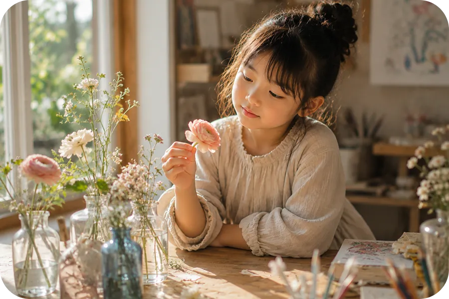 色と光の美しさに触れ豊かな感性を育む子ども｜Baby-J 芸術・創造