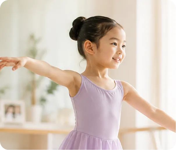 バレエの目標に向かって練習する子ども｜Baby-J Sports