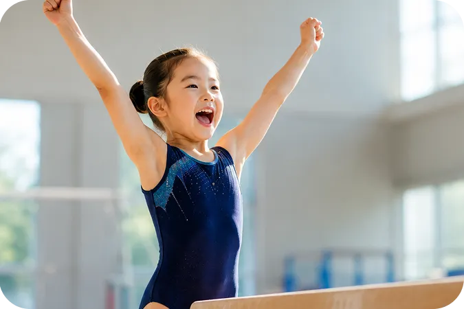 体操に挑戦し、「できた」喜びを自信につなげる子ども｜Baby-J Sports